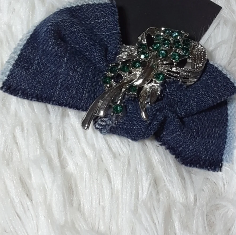 ☄Tasty Raw Edge Denim Holiday Bouquet Pin